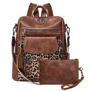 Leather Backpack Purse for Women Fashion Designer Ladies Shoulder Bags😏